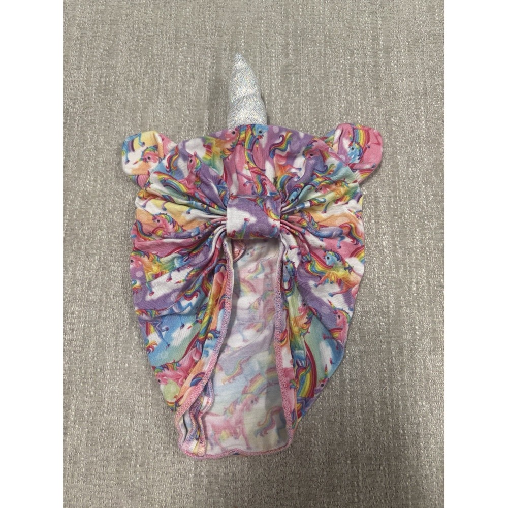 Posh Peanut Lisa Frank Markie Magic Unicorn Turban Head Wrap Bow Bamboo RARE HTF